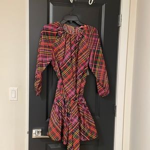 Colorful peplum mini dress